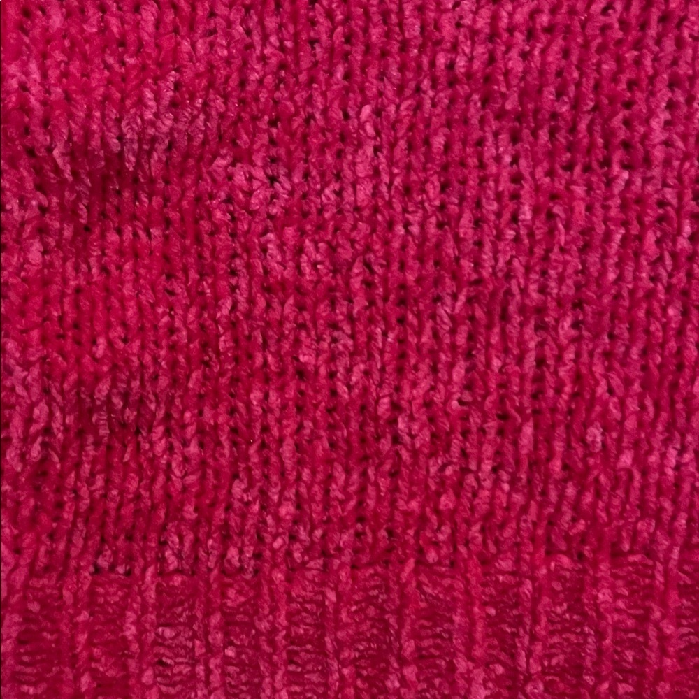 Vintage Chunky Knit Chic Pink V-Neck Sweater - Picture 5 of 6